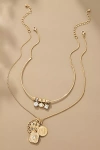 By Anthropologie Layered Charm Necklaces, Set Of 2 In Gold