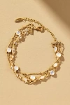 By Anthropologie Layered Crystal Bracelet In White