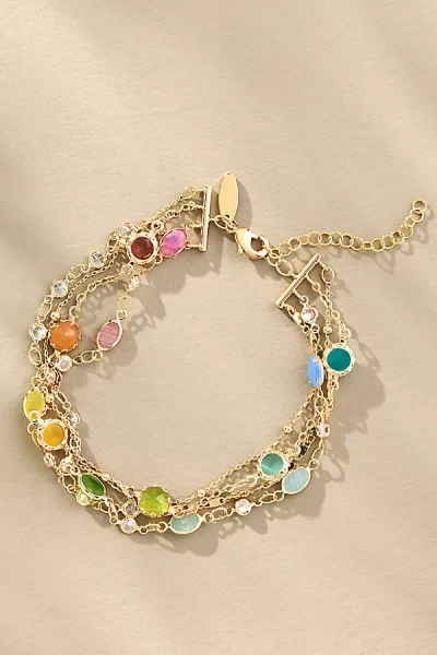 By Anthropologie Layered Crystal Bracelet