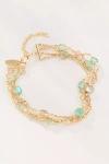 By Anthropologie Layered Crystal Bracelet In Blue