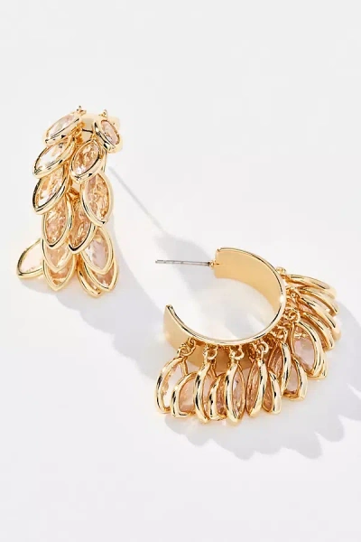 By Anthropologie Layered Drop Hoop Earrings In Gold