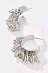 By Anthropologie Layered Drop Hoop Earrings In Silver