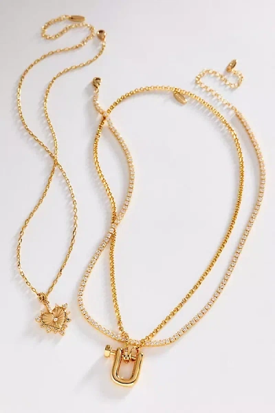By Anthropologie Layered Necklaces Set In Gold