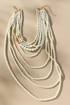 By Anthropologie Layered Pearl Necklace In White