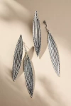 By Anthropologie Leaf Drop Earrings In Silver