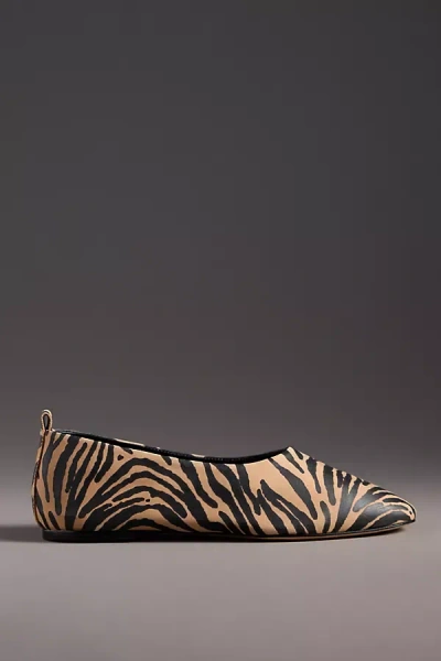 By Anthropologie Leather Glove Ballet Flats In Sand