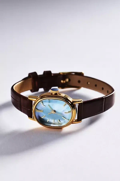 By Anthropologie Leather Strap Watch In Pink