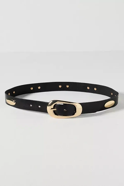By Anthropologie Leather Studded Belt In Black