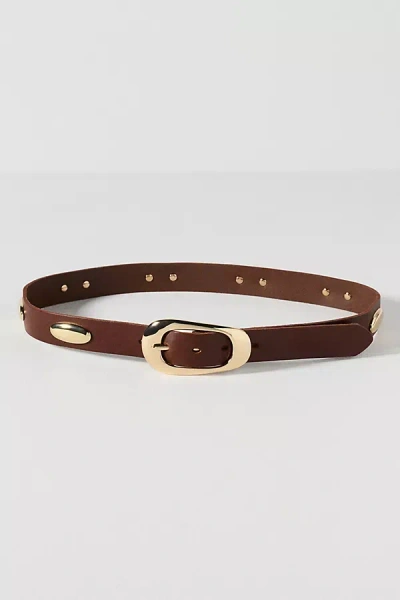 By Anthropologie Leather Studded Belt In Multi