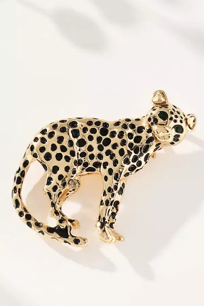 By Anthropologie Leopard Brooch In Gold