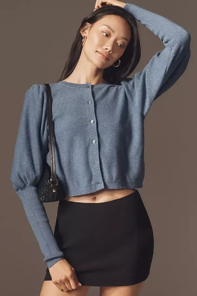 By Anthropologie Lightweight Cotton Cardigan Sweater In Blue