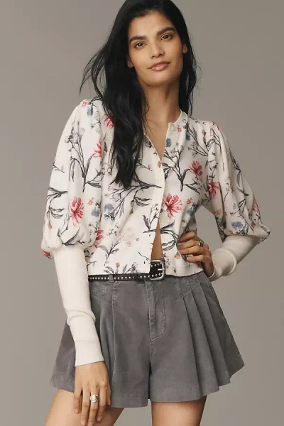 By Anthropologie Lightweight Cotton Cardigan Sweater In Neutral