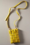 By Anthropologie Lindy Woven Phone Case Crossbody Bag In Green