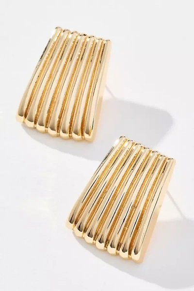 By Anthropologie Linear Post Earrings In Gold