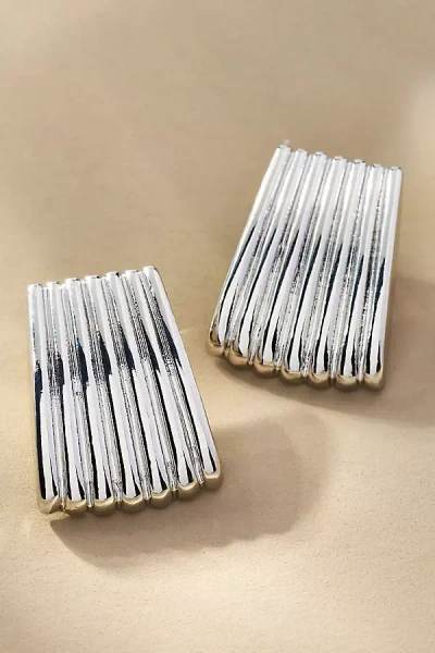 By Anthropologie Linear Post Earrings In Metallic