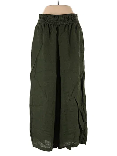 Pre-owned By Anthropologie Linen Pants In Green