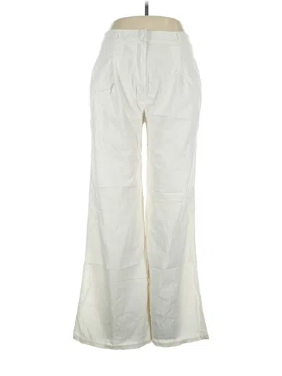 Pre-owned By Anthropologie Linen Pants In Ivory