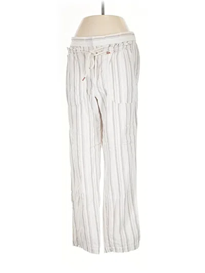 Pre-owned By Anthropologie Linen Pants In Ivory