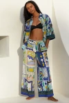By Anthropologie Linen Wide-leg Pants In Multicolor