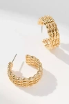 By Anthropologie Link Track Hoop Earrings In Gold