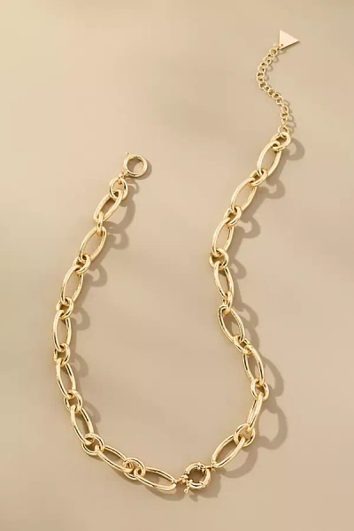 By Anthropologie Linked & Locked Chunky Necklace In Gold