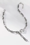 By Anthropologie Linked & Locked Necklace In Silver