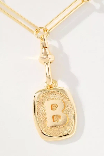 By Anthropologie Linked Chain Monogram Pendant Necklace