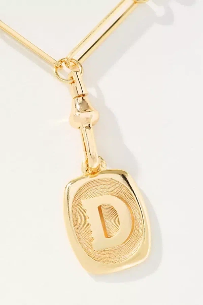 By Anthropologie Linked Chain Monogram Pendant Necklace