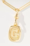 By Anthropologie Linked Chain Monogram Pendant Necklace