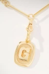 By Anthropologie Linked Chain Monogram Pendant Necklace