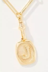 By Anthropologie Linked Chain Monogram Pendant Necklace