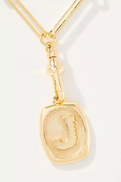 By Anthropologie Linked Chain Monogram Pendant Necklace