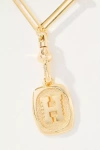 By Anthropologie Linked Chain Monogram Pendant Necklace