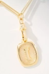 By Anthropologie Linked Chain Monogram Pendant Necklace