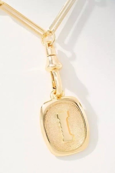 By Anthropologie Linked Chain Monogram Pendant Necklace