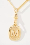 By Anthropologie Linked Chain Monogram Pendant Necklace