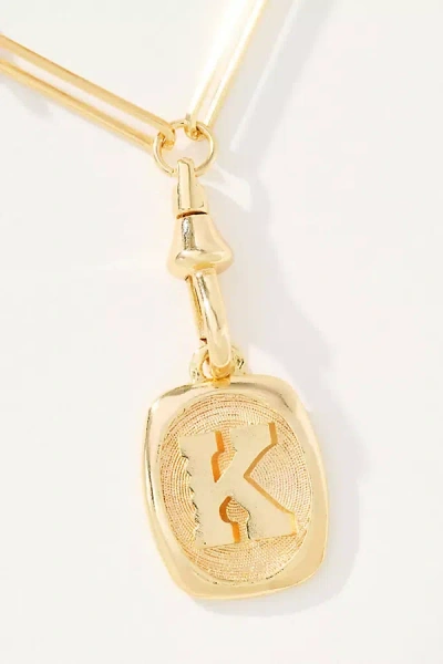 By Anthropologie Linked Chain Monogram Pendant Necklace