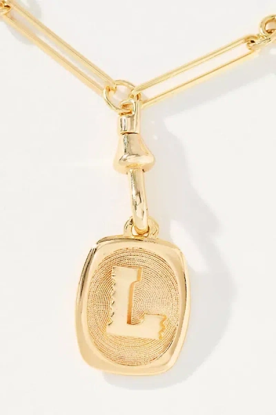 By Anthropologie Linked Chain Monogram Pendant Necklace