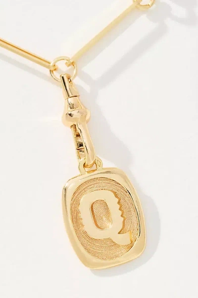 By Anthropologie Linked Chain Monogram Pendant Necklace