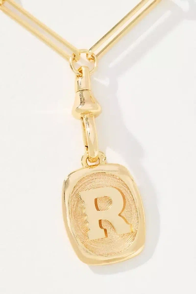 By Anthropologie Linked Chain Monogram Pendant Necklace