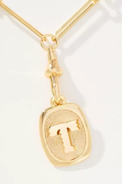 By Anthropologie Linked Chain Monogram Pendant Necklace