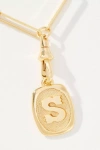 By Anthropologie Linked Chain Monogram Pendant Necklace