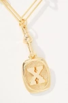 By Anthropologie Linked Chain Monogram Pendant Necklace