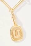 By Anthropologie Linked Chain Monogram Pendant Necklace