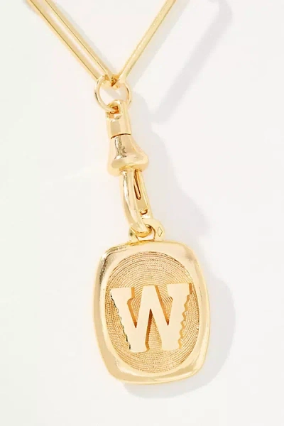 By Anthropologie Linked Chain Monogram Pendant Necklace