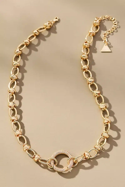 By Anthropologie Linked Circle Chain Necklace In Gold