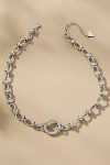 By Anthropologie Linked Circle Chain Necklace In Metallic