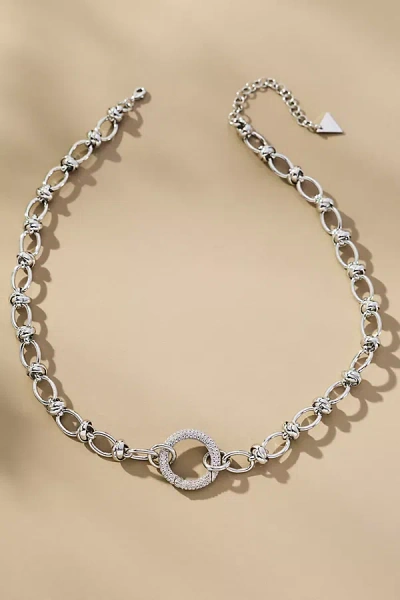 By Anthropologie Linked Circle Chain Necklace In Metallic