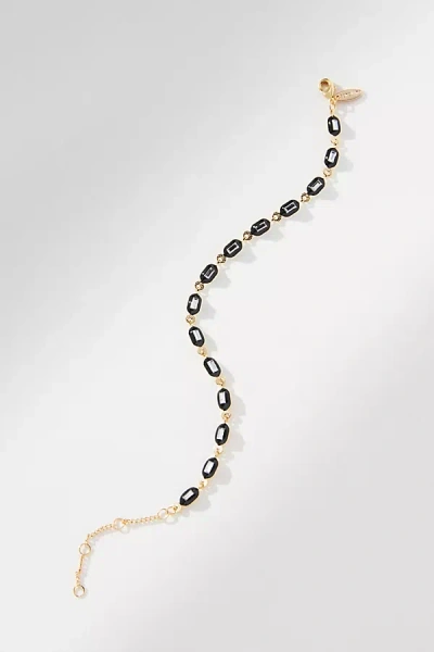 By Anthropologie Linked Crystal Bracelet In Black