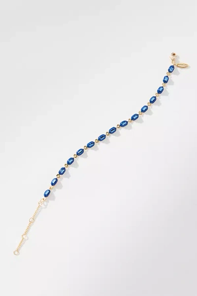 By Anthropologie Linked Crystal Bracelet In Blue